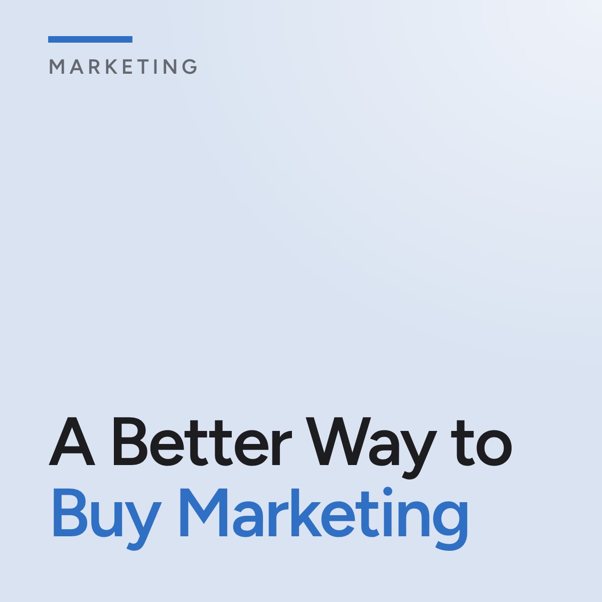 Journal cover reading A Better Way to Buy Marketing