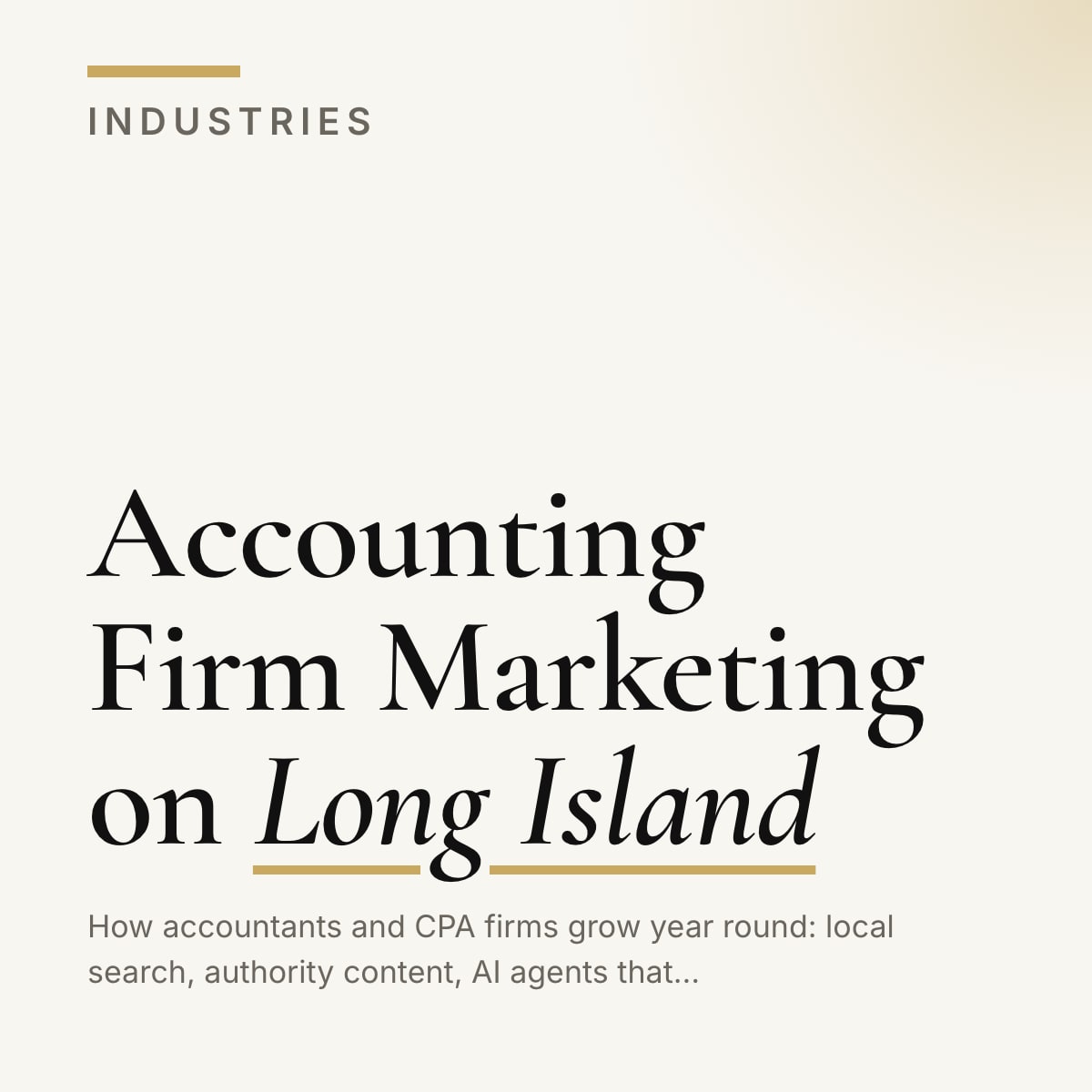 Journal cover reading Accounting Firm Marketing on Long Island