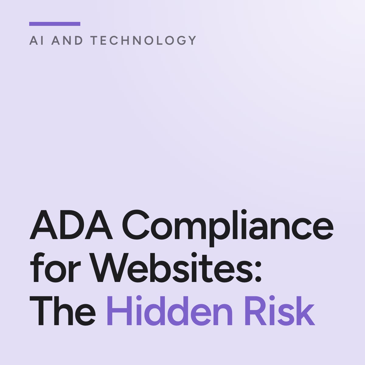 Journal cover reading ADA Compliance for Websites: The Hidden Risk