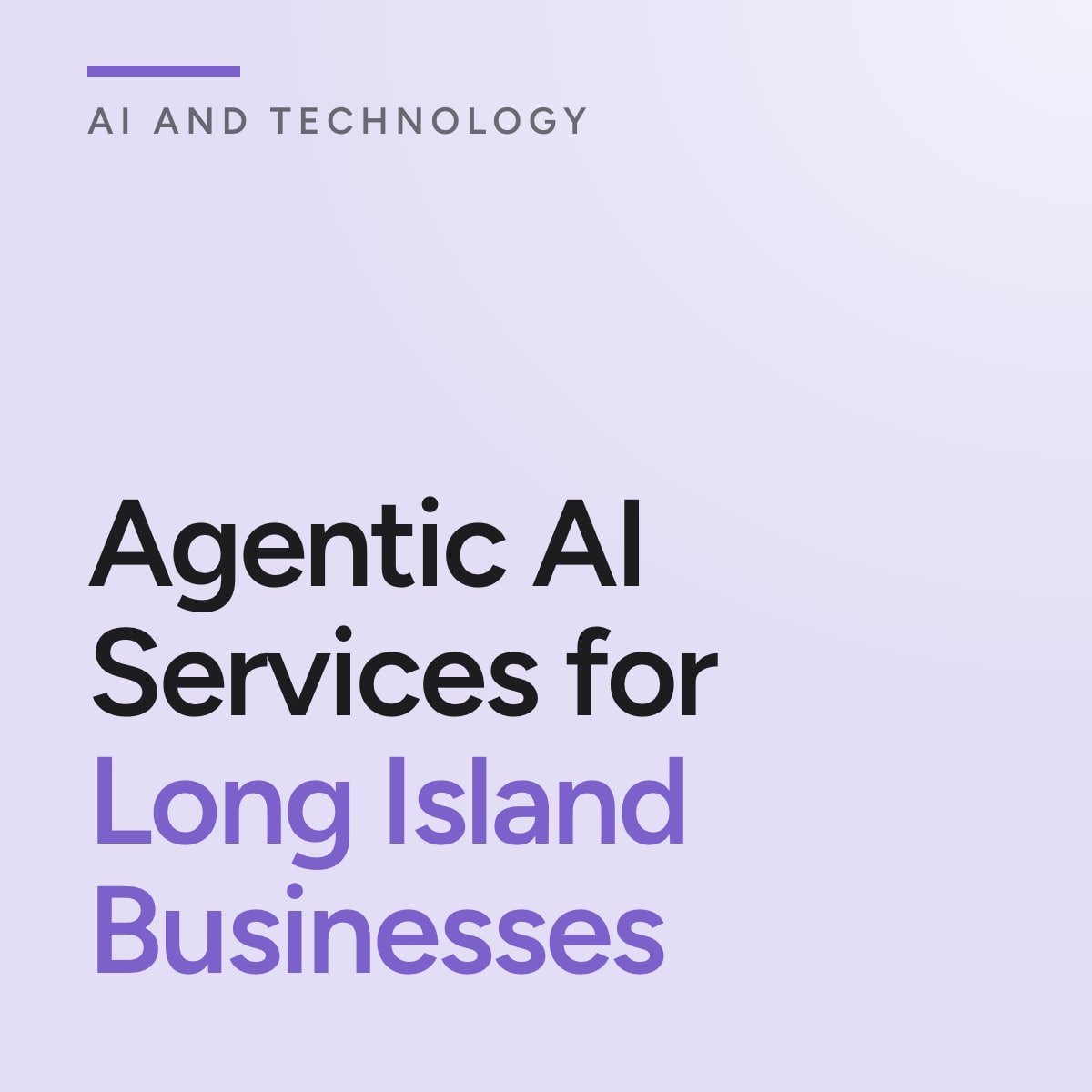 Journal cover reading Agentic AI Services for Long Island Businesses