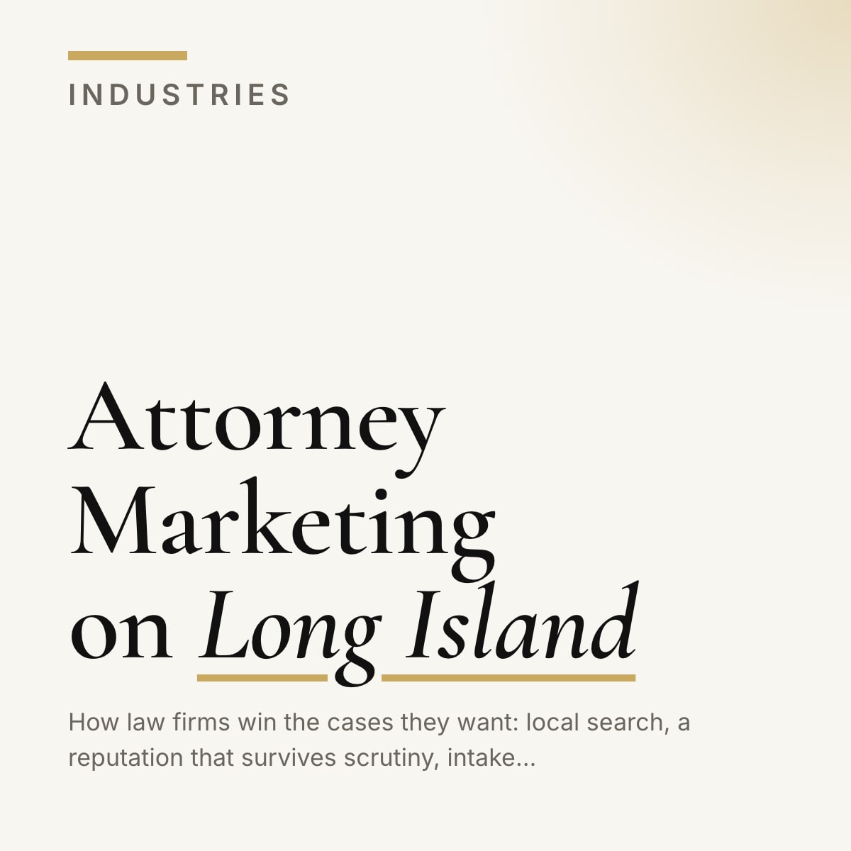 Journal cover reading Attorney Marketing on Long Island