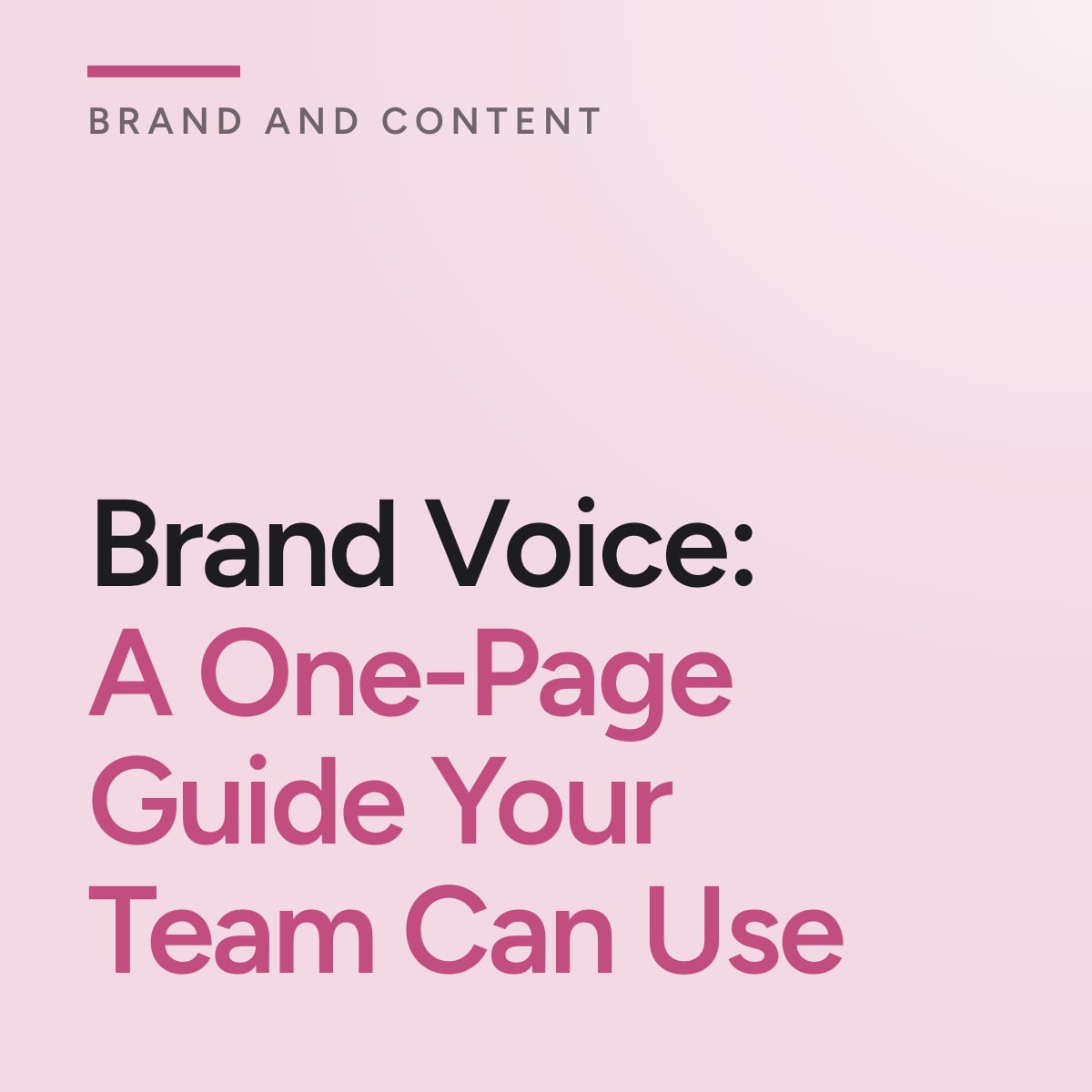 Journal cover reading Brand Voice: A One-Page Guide Your Team Can Use