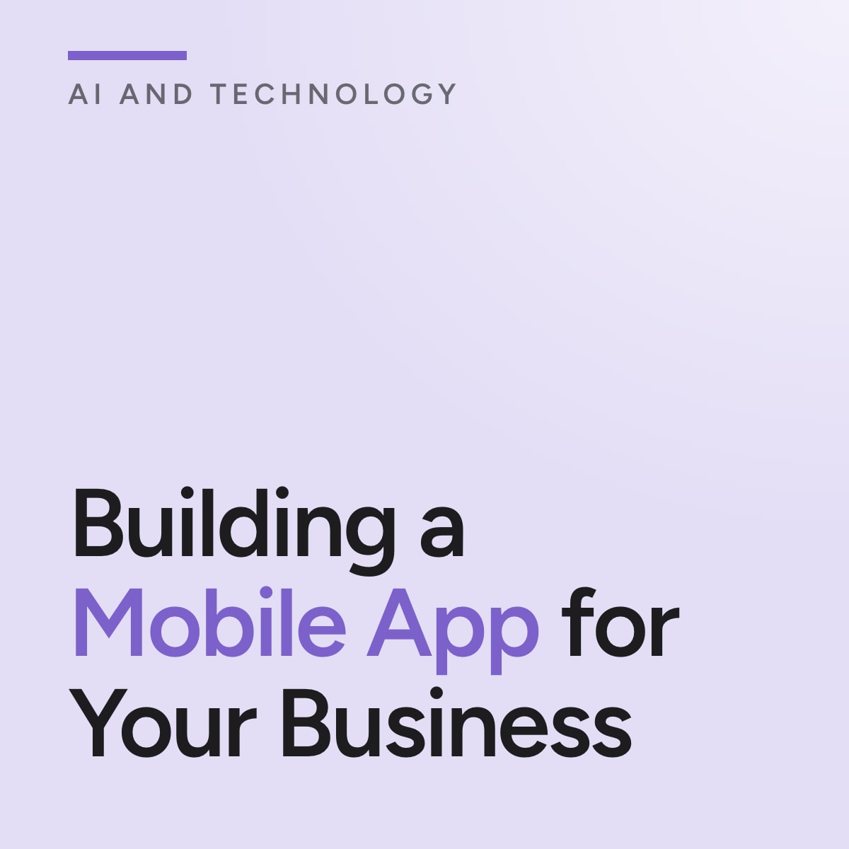 Journal cover reading Building a Mobile App for Your Business