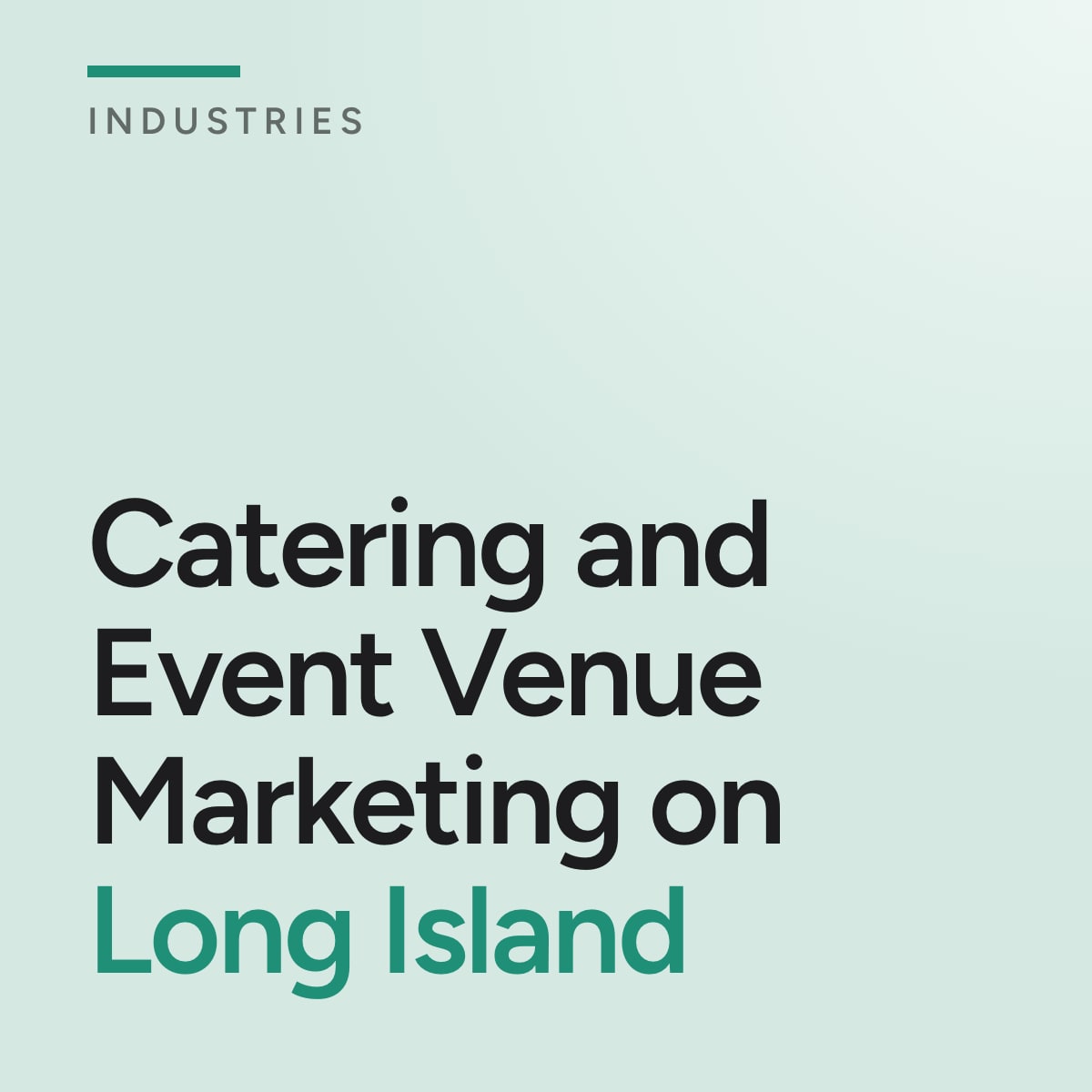 Journal cover reading Catering and Event Venue Marketing on Long Island