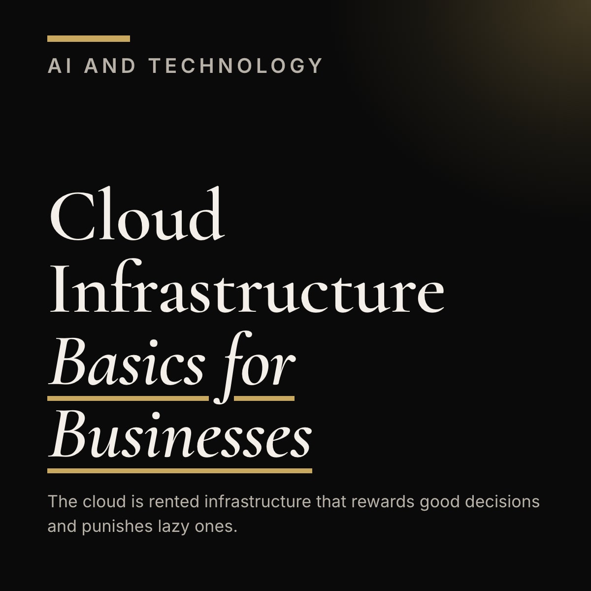 Journal cover reading Cloud Infrastructure Basics for Businesses