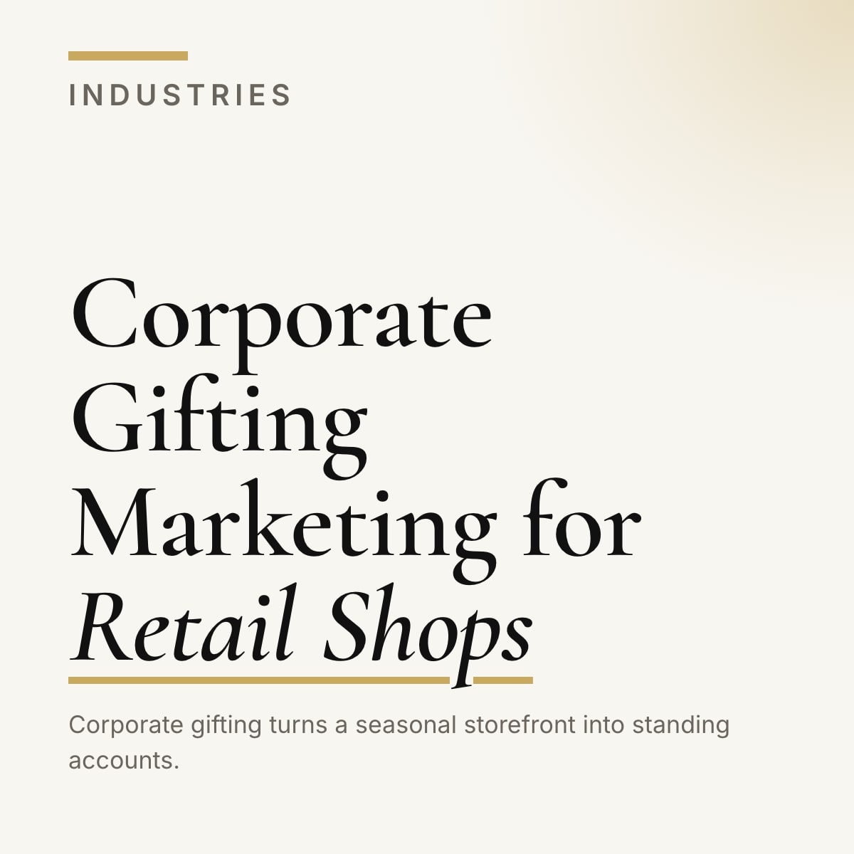 Journal cover reading Corporate Gifting Marketing for Retail Shops
