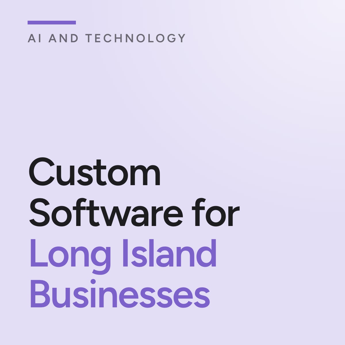 Journal cover reading Custom Software for Long Island Businesses