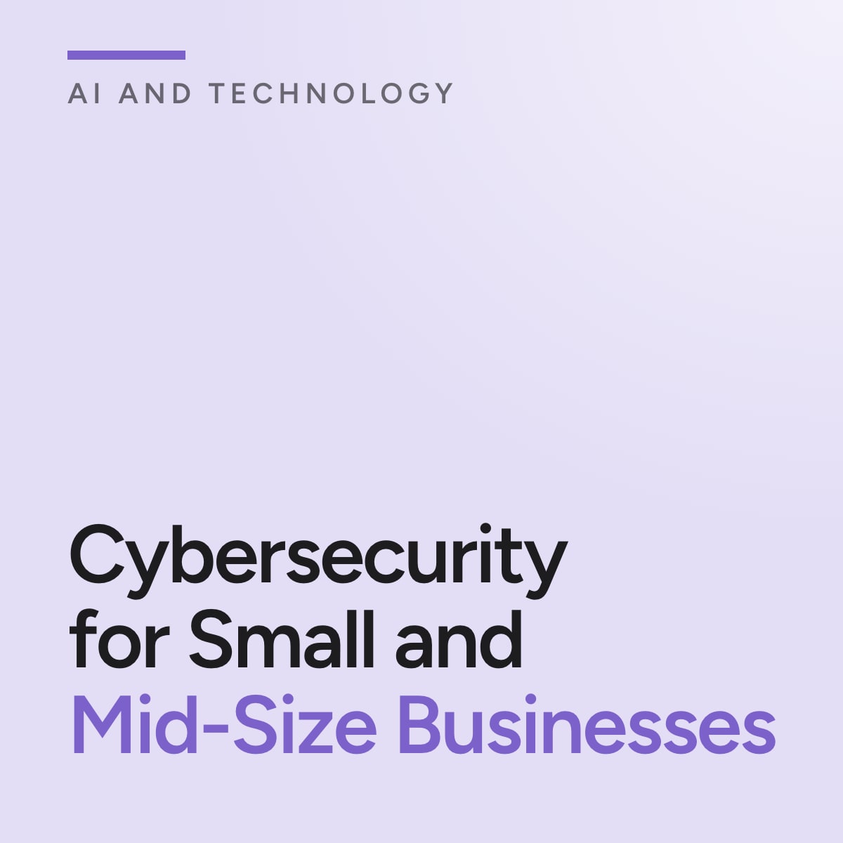 Journal cover reading Cybersecurity for Small and Mid-Size Businesses