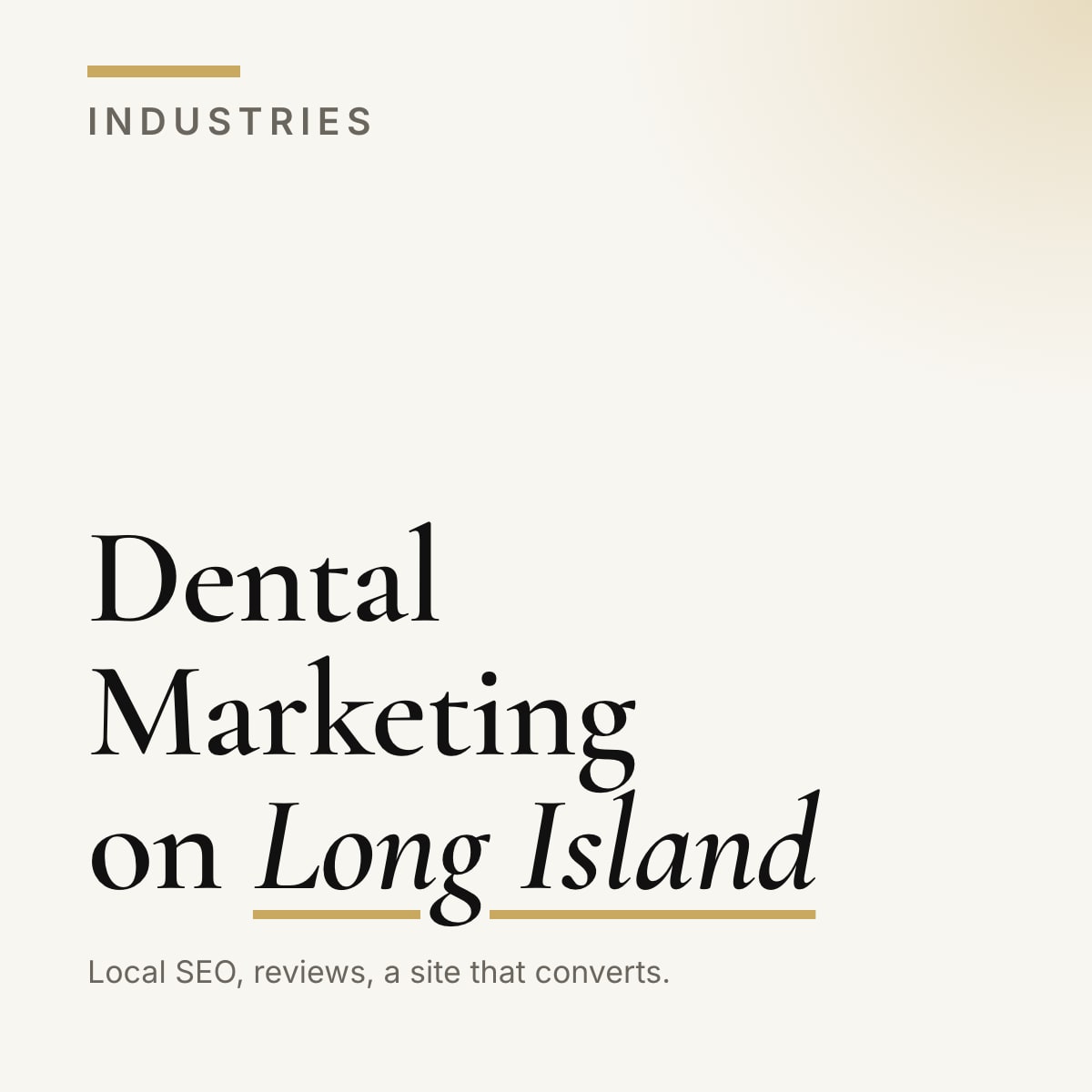 Journal cover reading Dental Marketing on Long Island