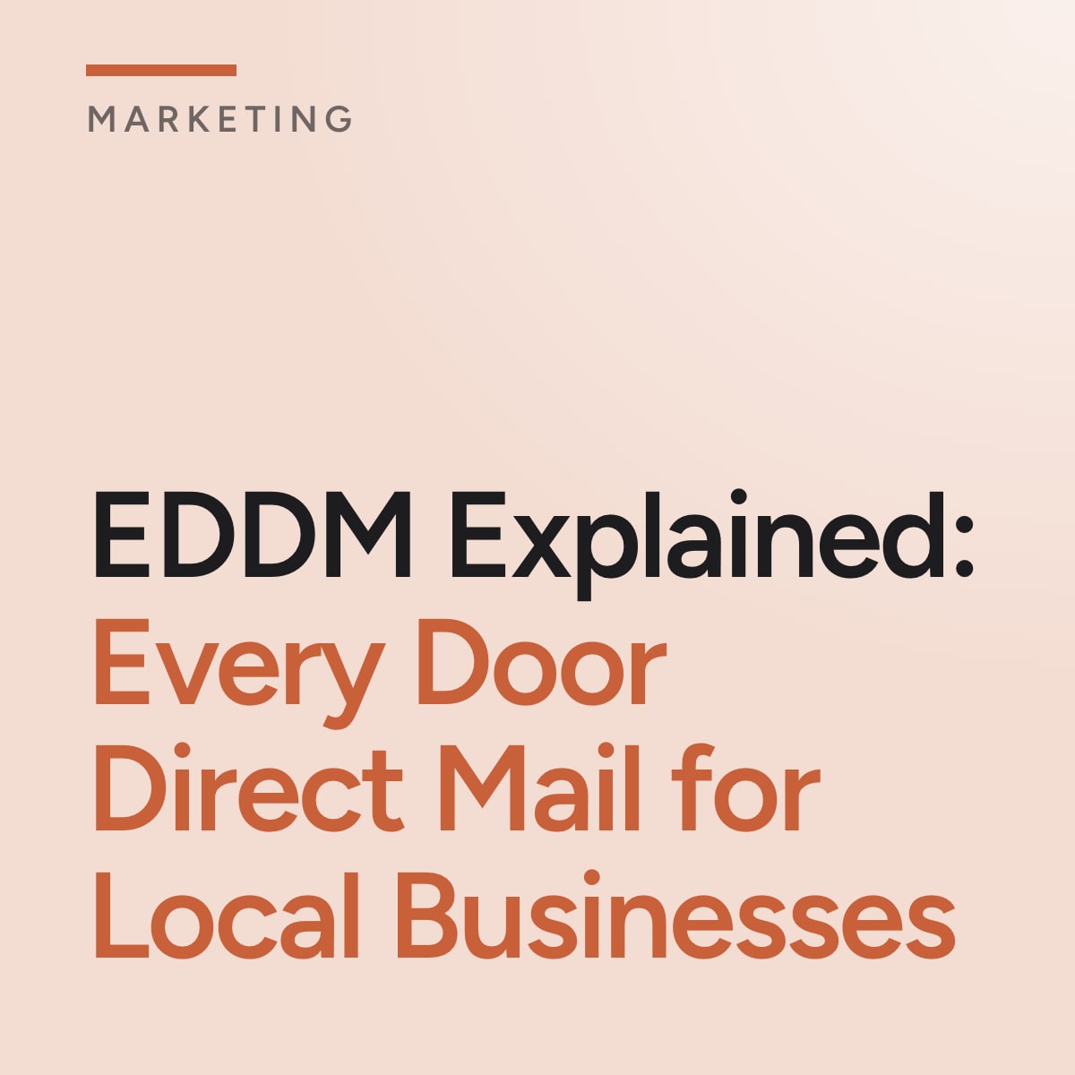 Journal cover reading EDDM Explained: Every Door Direct Mail for Local Businesses