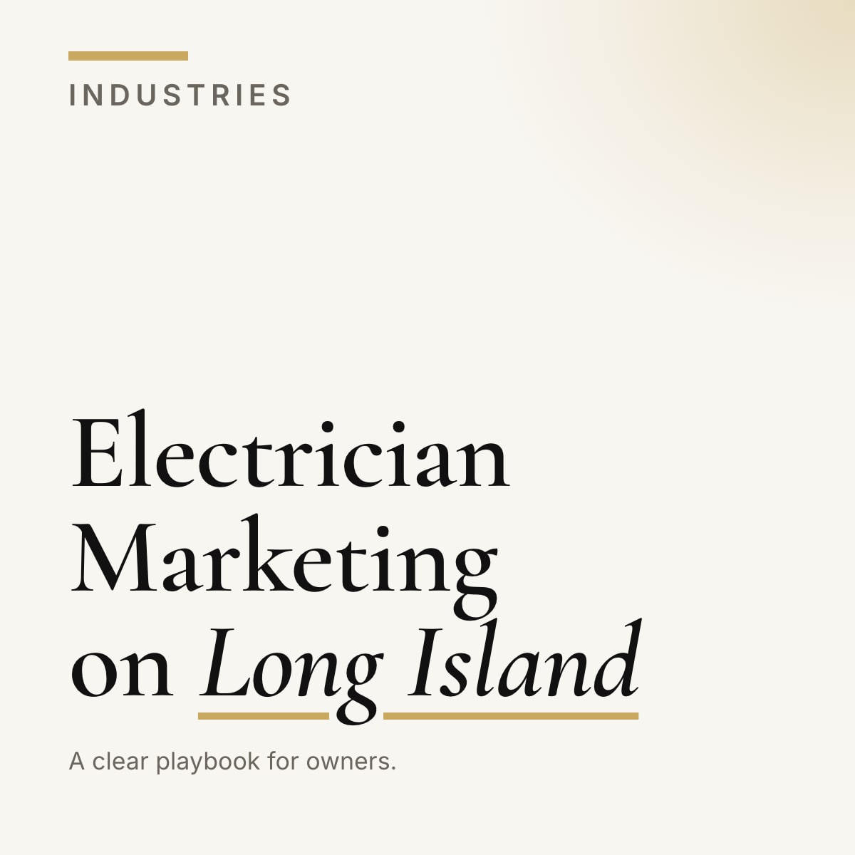 Journal cover reading Electrician Marketing on Long Island