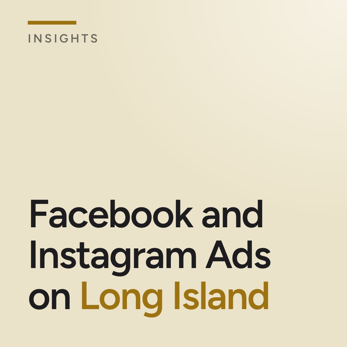 Journal cover reading Facebook and Instagram Ads on Long Island
