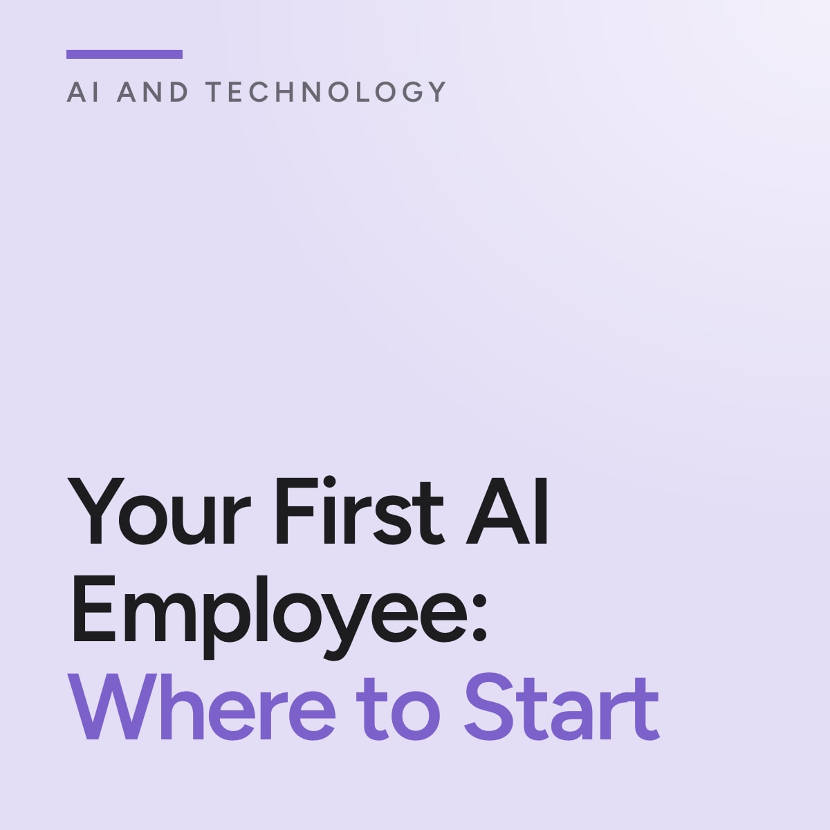 Journal cover reading Your First AI Employee: Where to Start