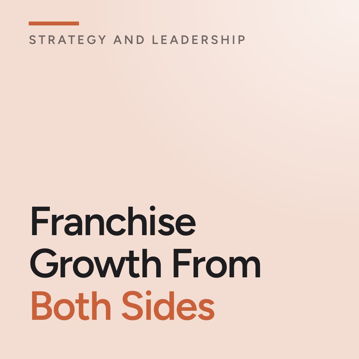 Journal cover reading Franchise Growth From Both Sides