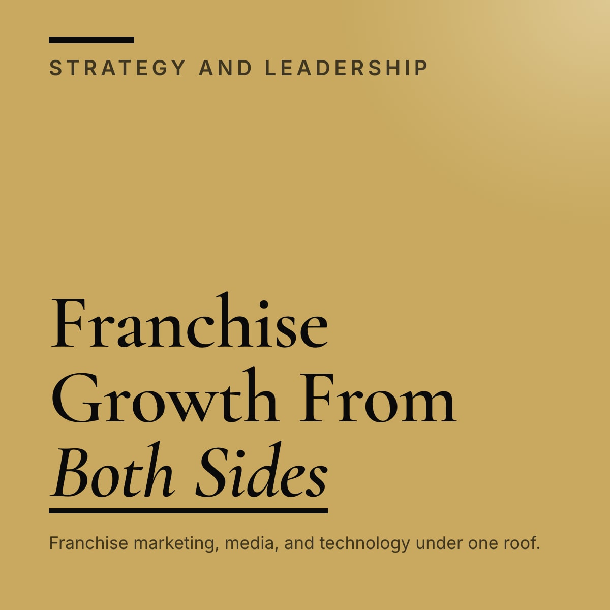 Journal cover reading Franchise Growth From Both Sides