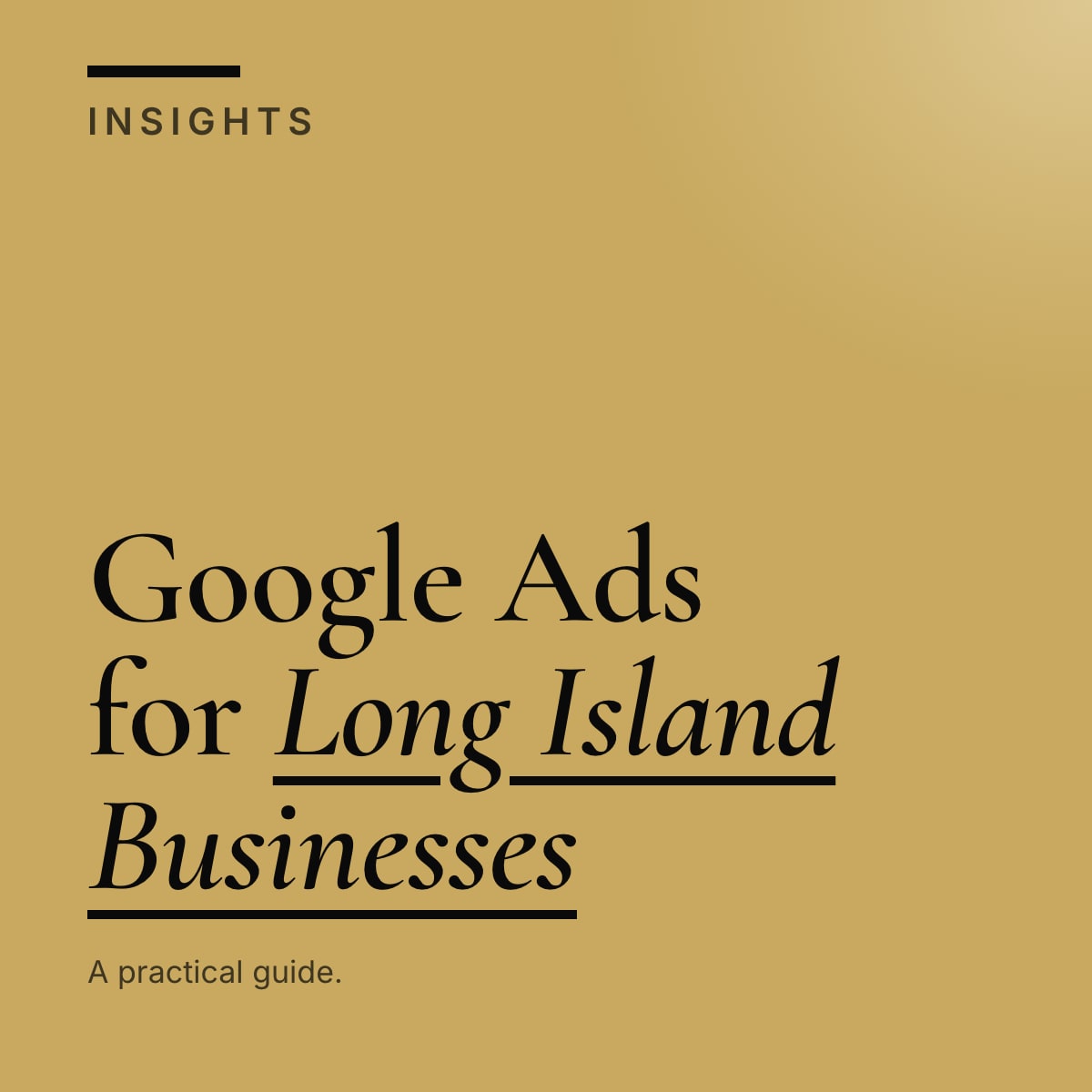 Journal cover reading Google Ads for Long Island Businesses