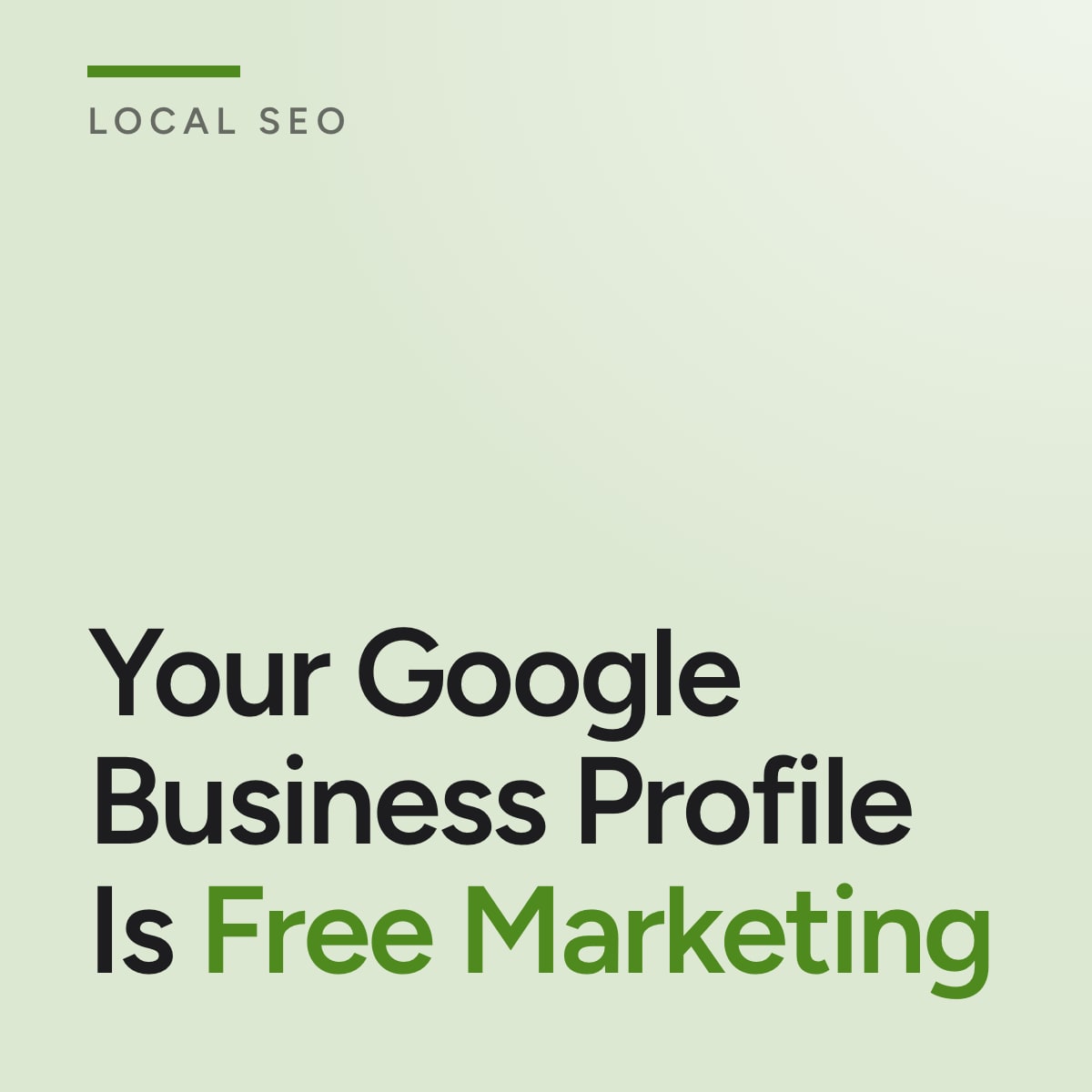 Journal cover reading Your Google Business Profile Is Free Marketing