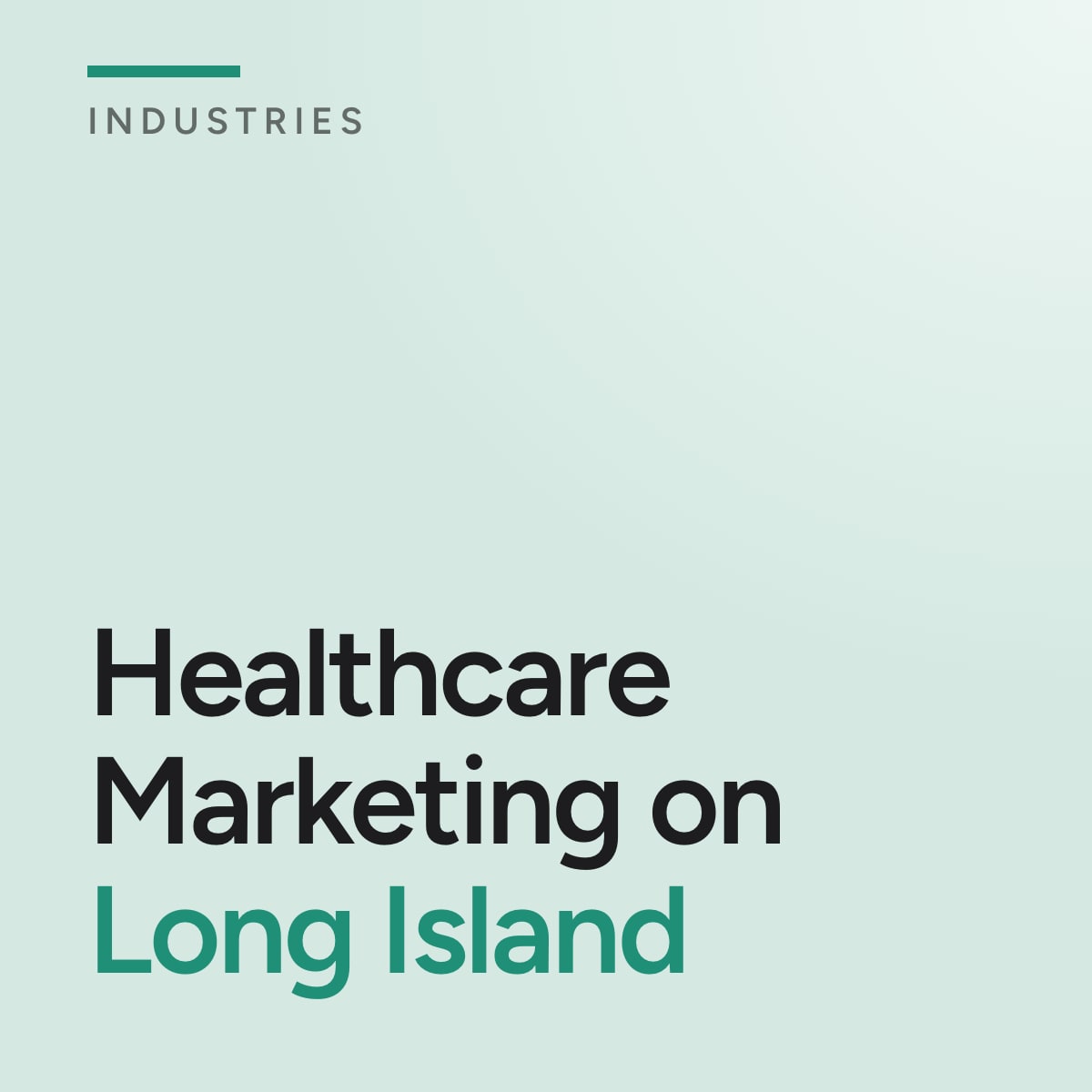 Journal cover reading Healthcare Marketing on Long Island
