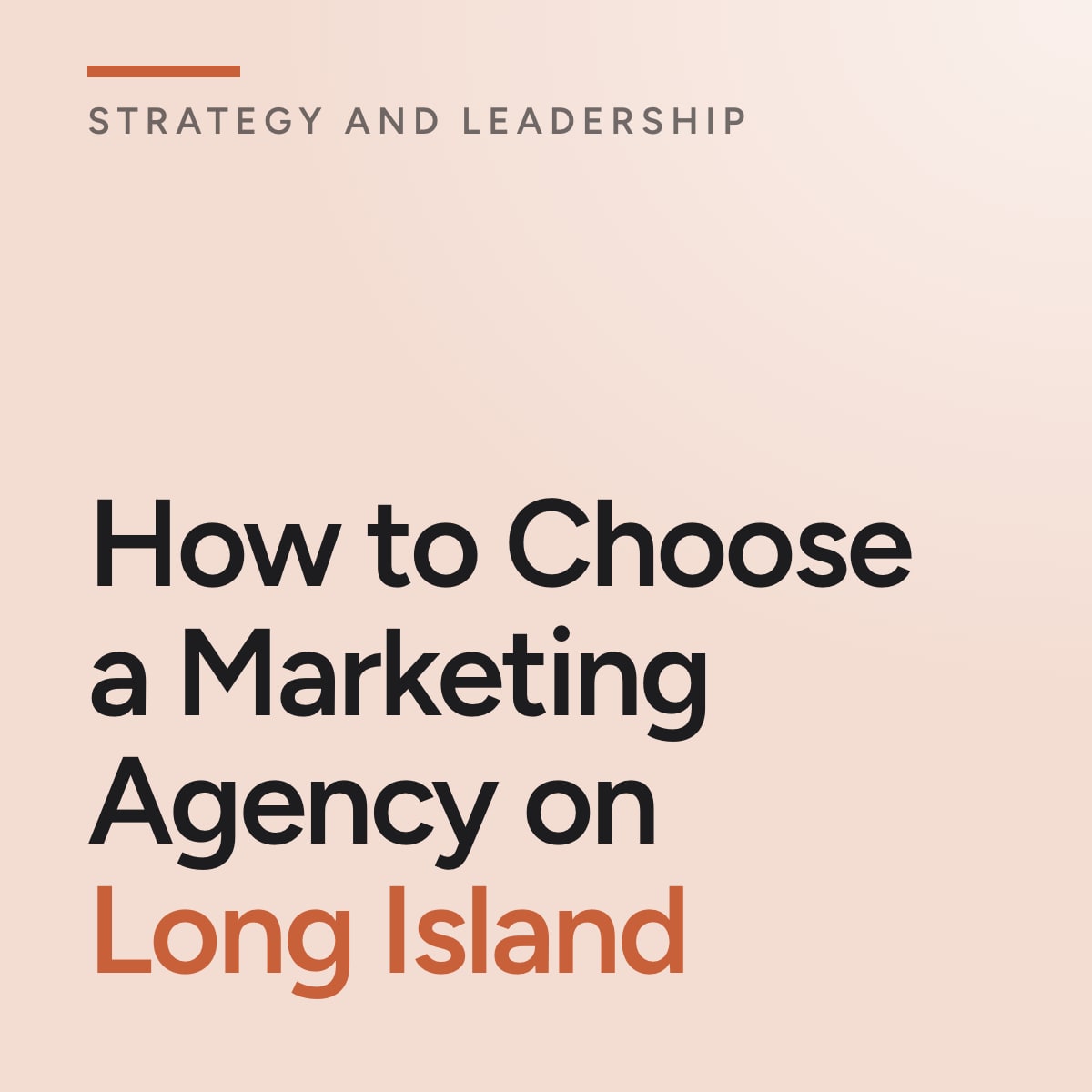 Journal cover reading How to Choose a Marketing Agency on Long Island