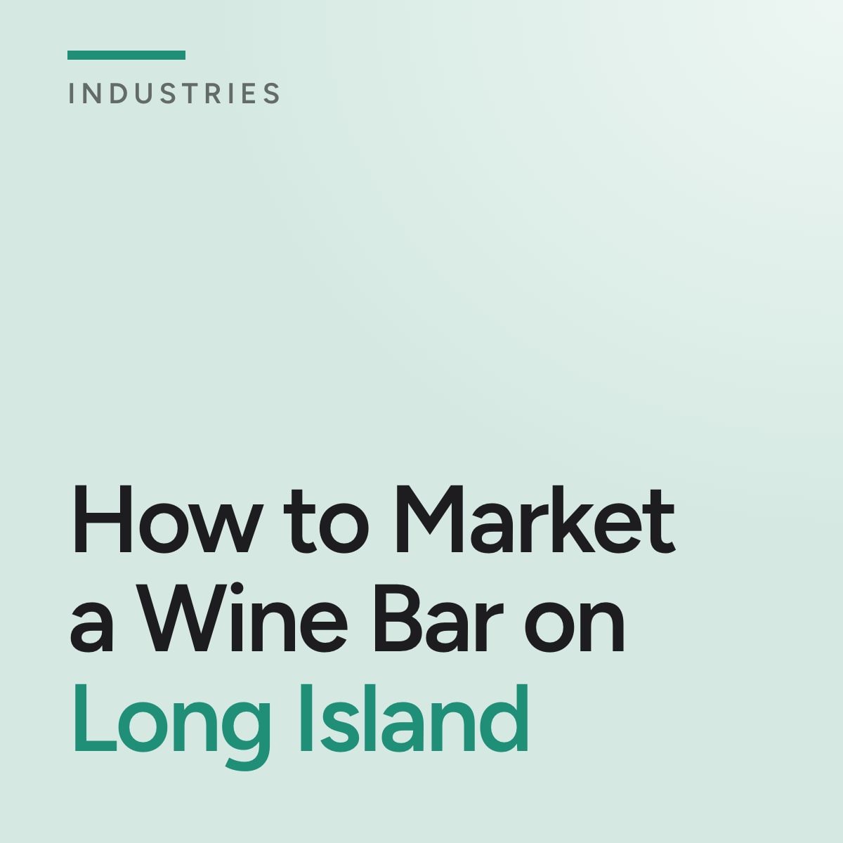 Journal cover reading How to Market a Wine Bar on Long Island