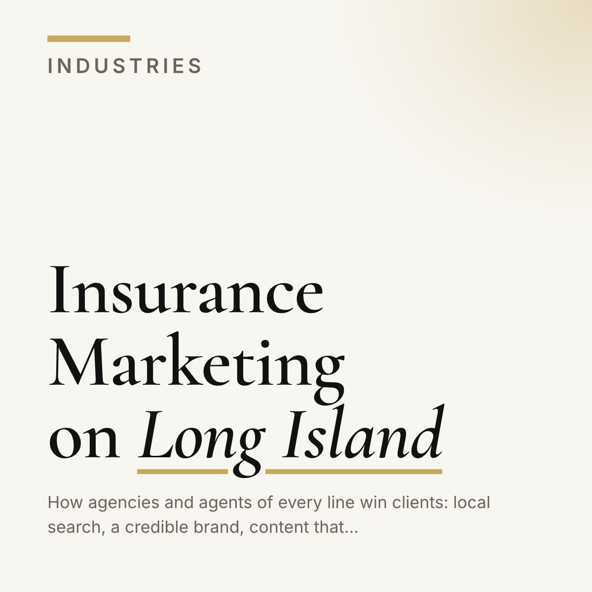 Journal cover reading Insurance Marketing on Long Island