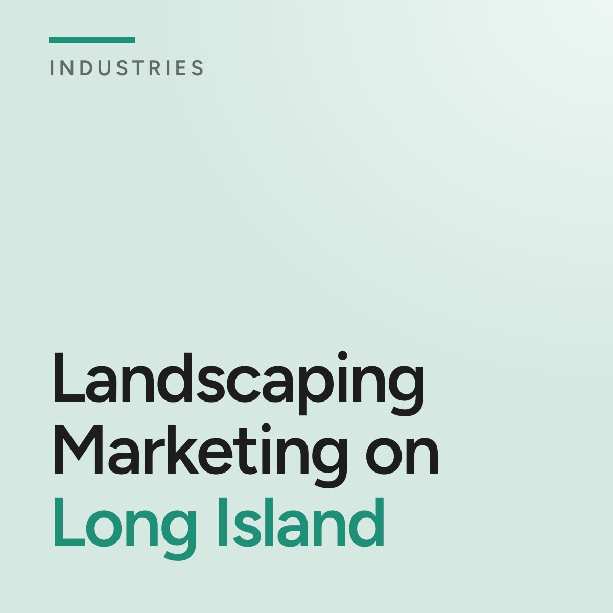 Journal cover reading Landscaping Marketing on Long Island