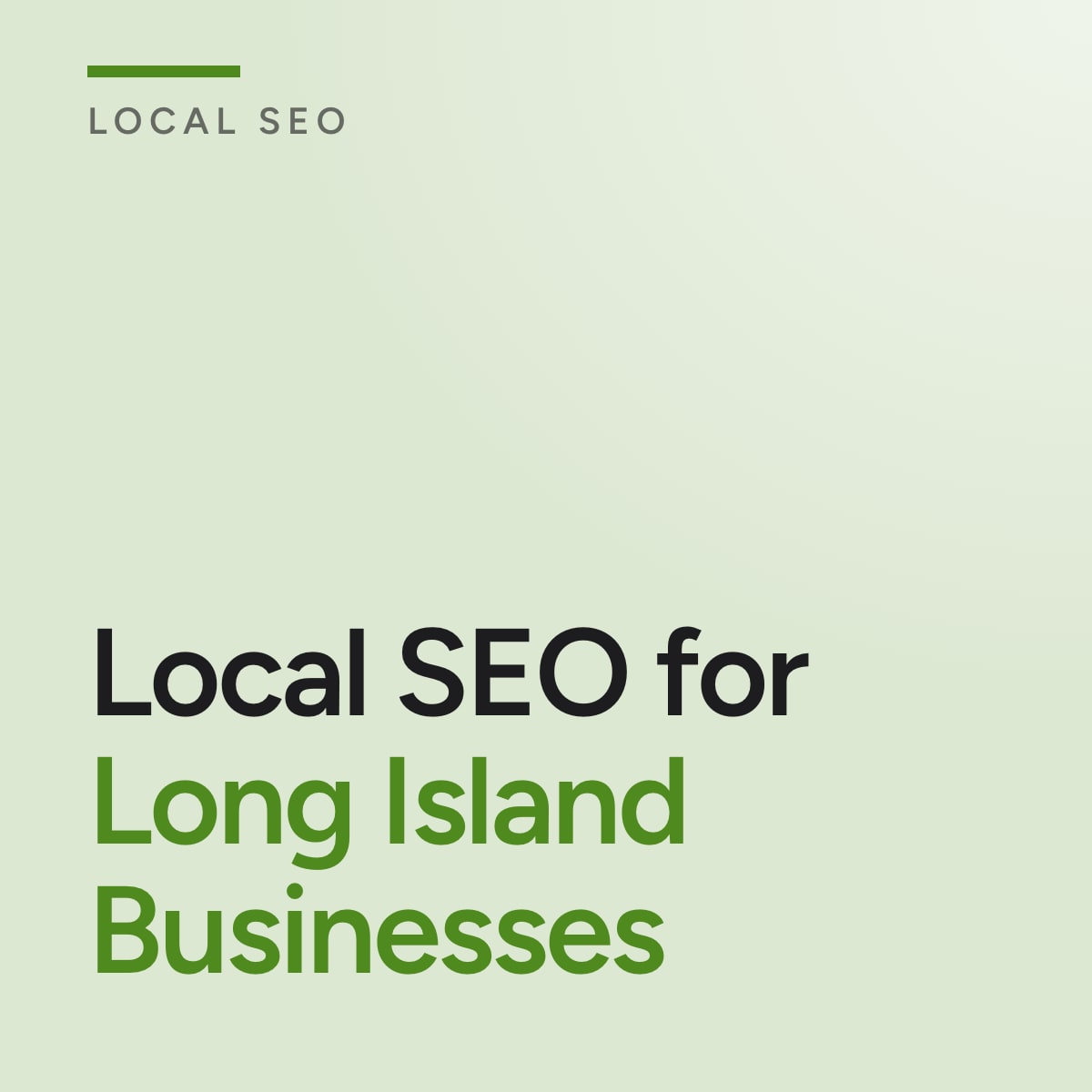 Journal cover reading Local SEO for Long Island Businesses