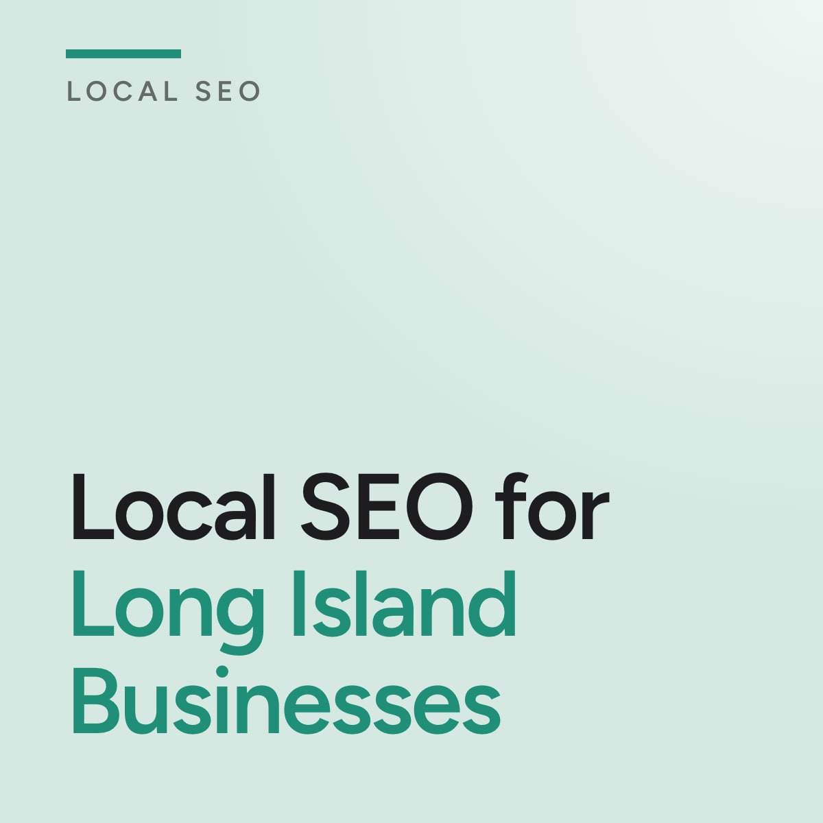 Journal cover reading Local SEO for Long Island Businesses