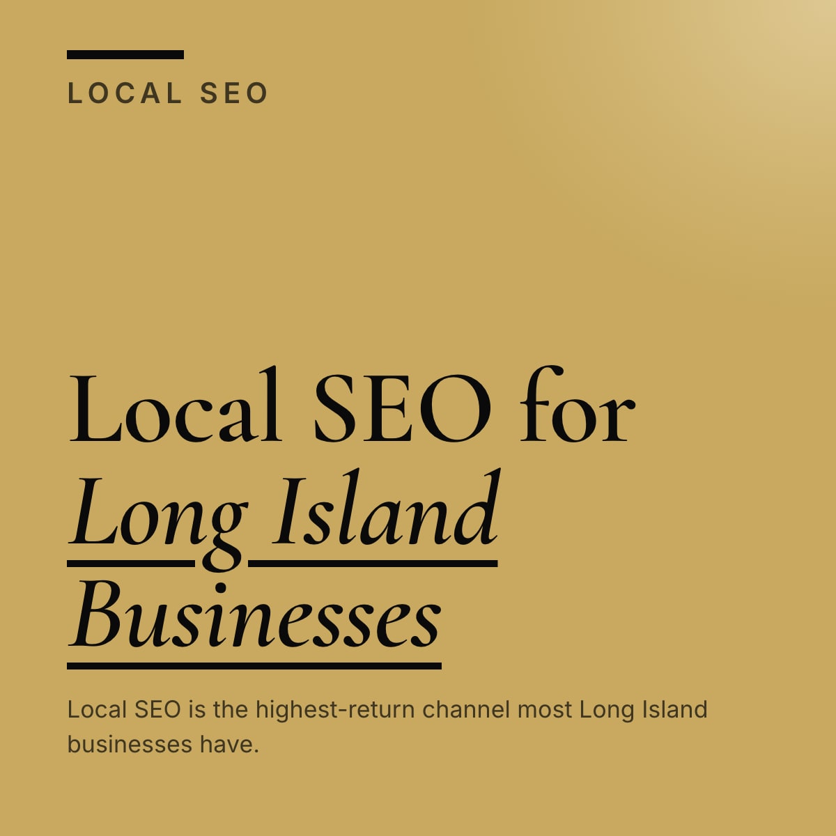 Journal cover reading Local SEO for Long Island Businesses