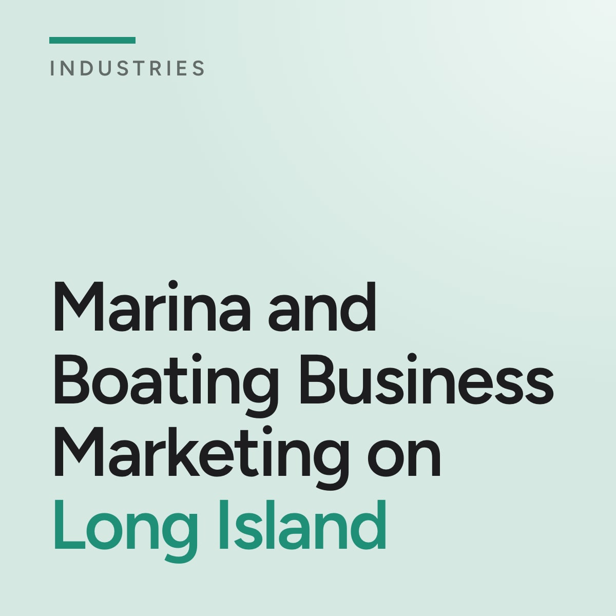 Journal cover reading Marina and Boating Business Marketing on Long Island