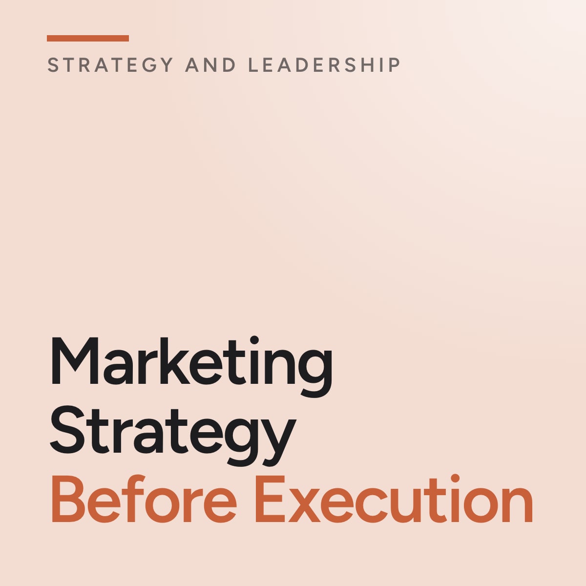 Journal cover reading Marketing Strategy Before Execution