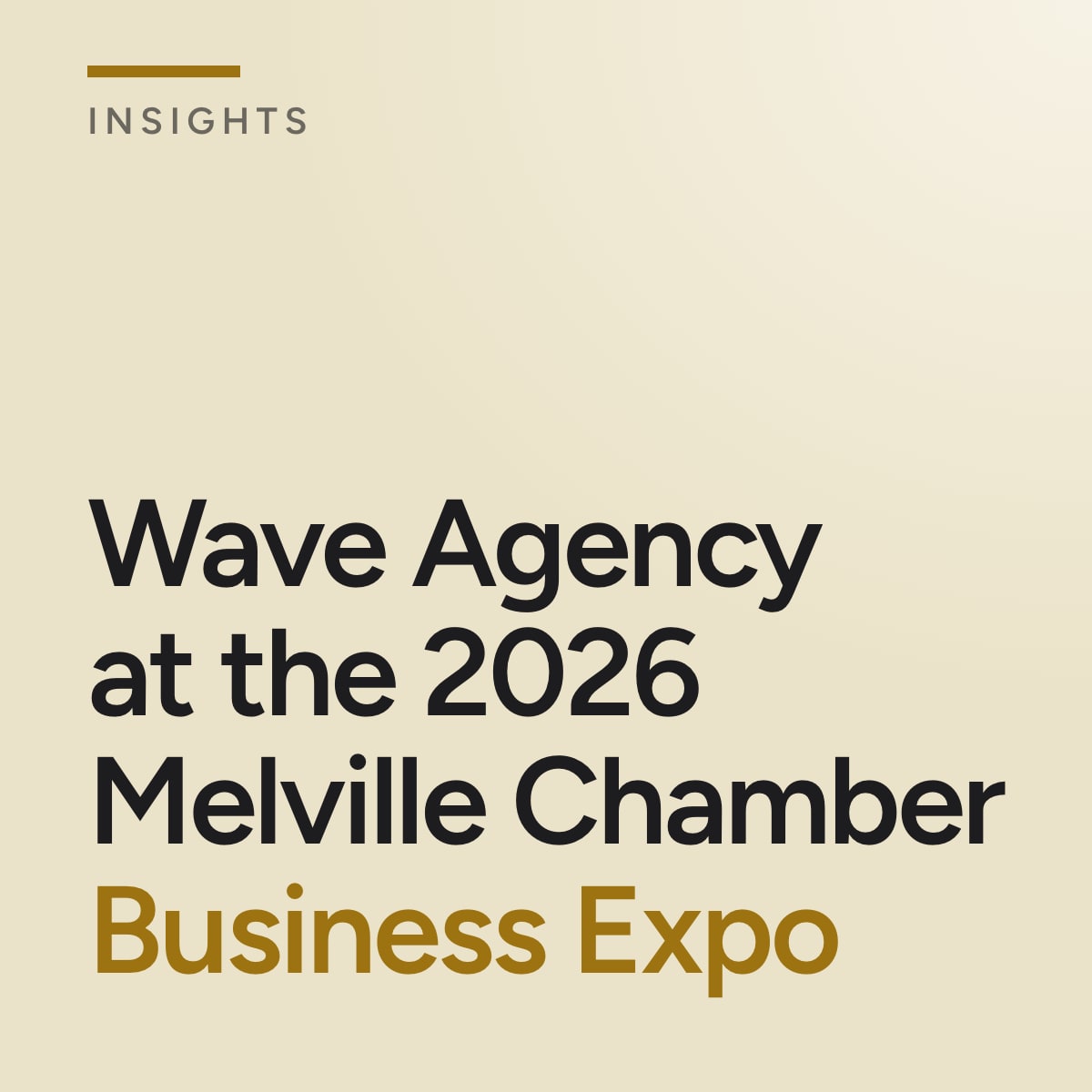 Journal cover reading Wave Agency at the 2026 Melville Chamber Business Expo