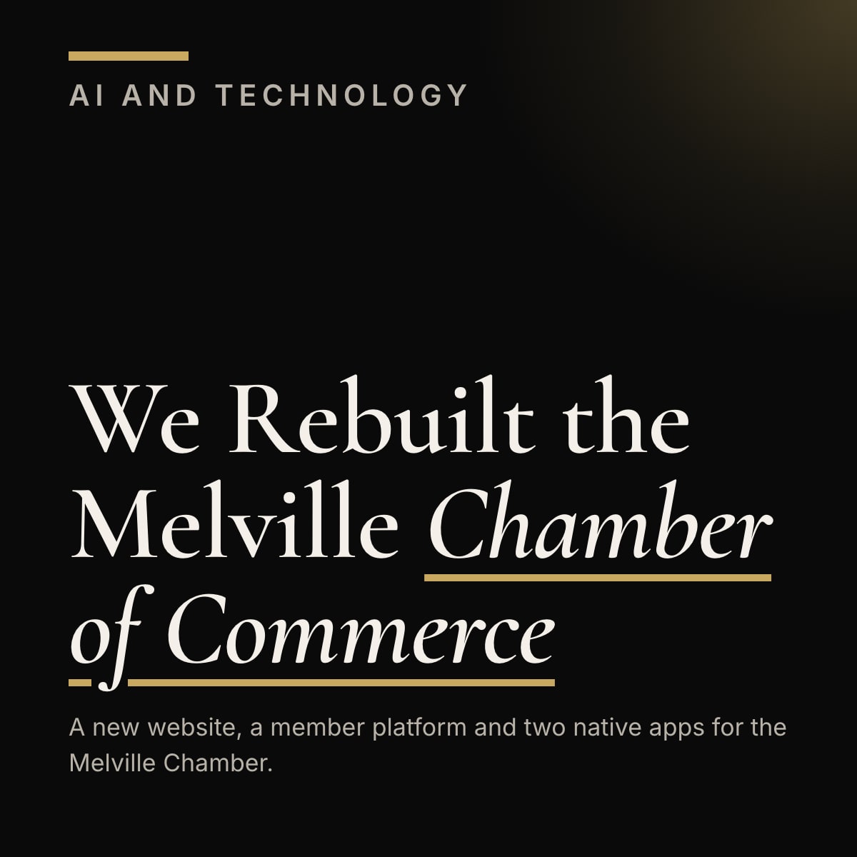 Journal cover reading We Rebuilt the Melville Chamber of Commerce