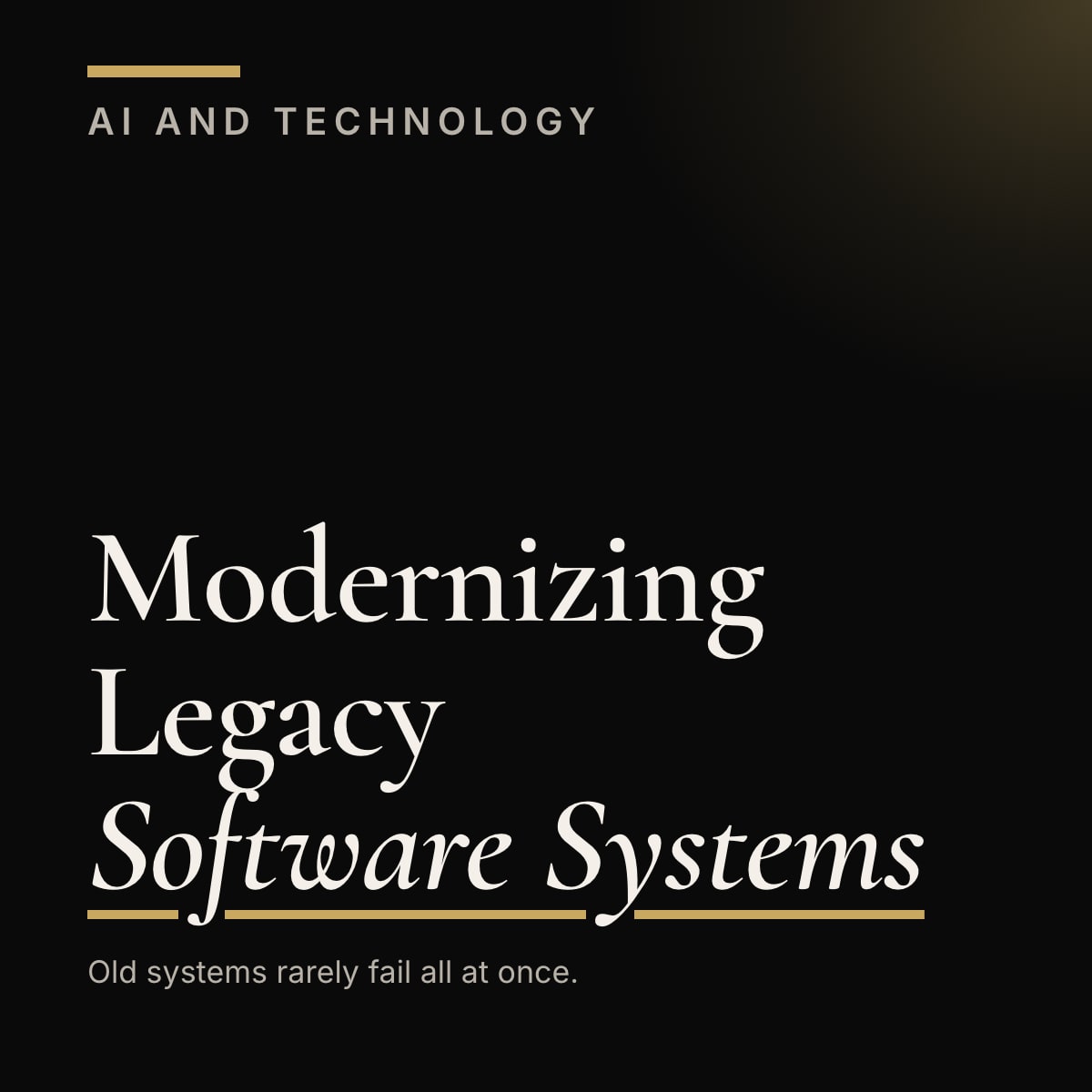 Journal cover reading Modernizing Legacy Software Systems