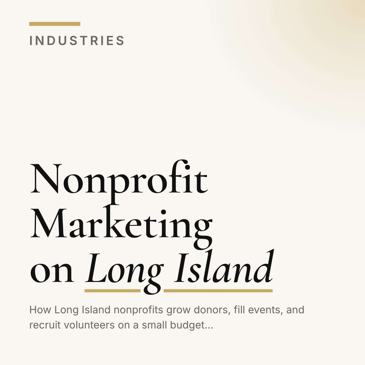 Journal cover reading Nonprofit Marketing on Long Island