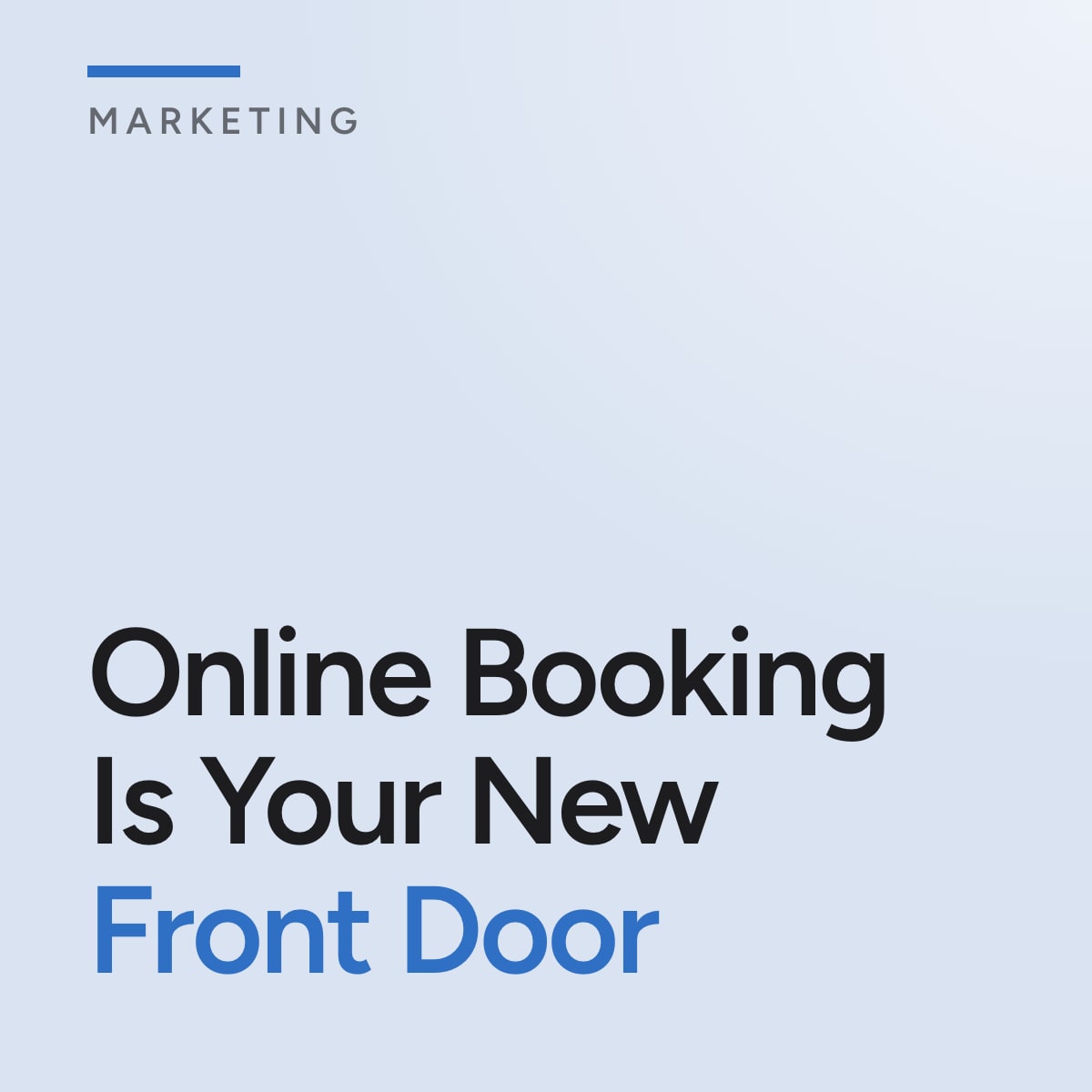 Journal cover reading Online Booking Is Your New Front Door