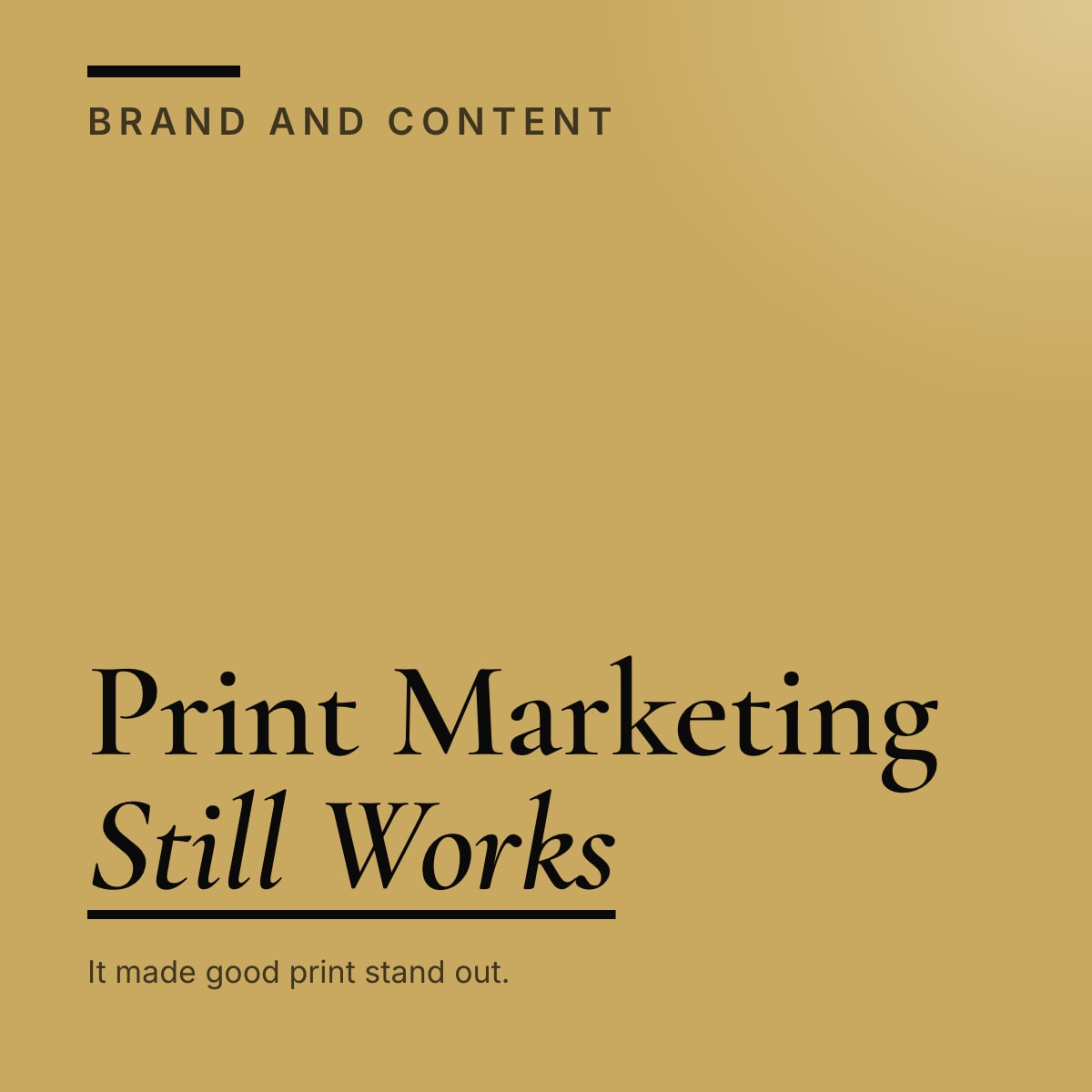 Journal cover reading Print Marketing Still Works