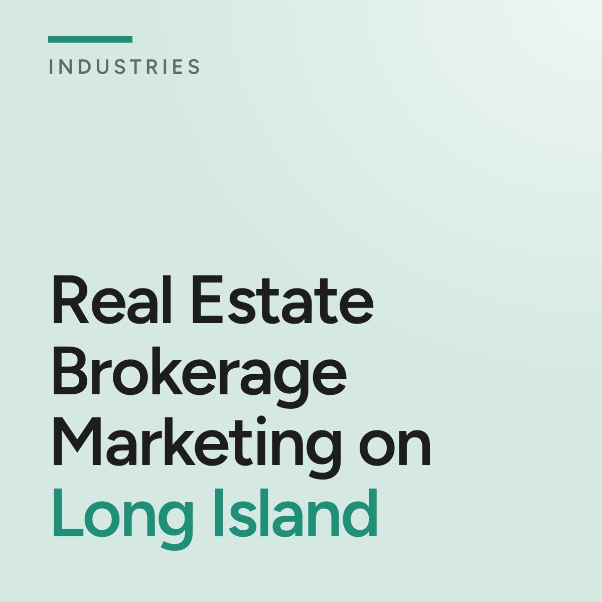 Journal cover reading Real Estate Brokerage Marketing on Long Island