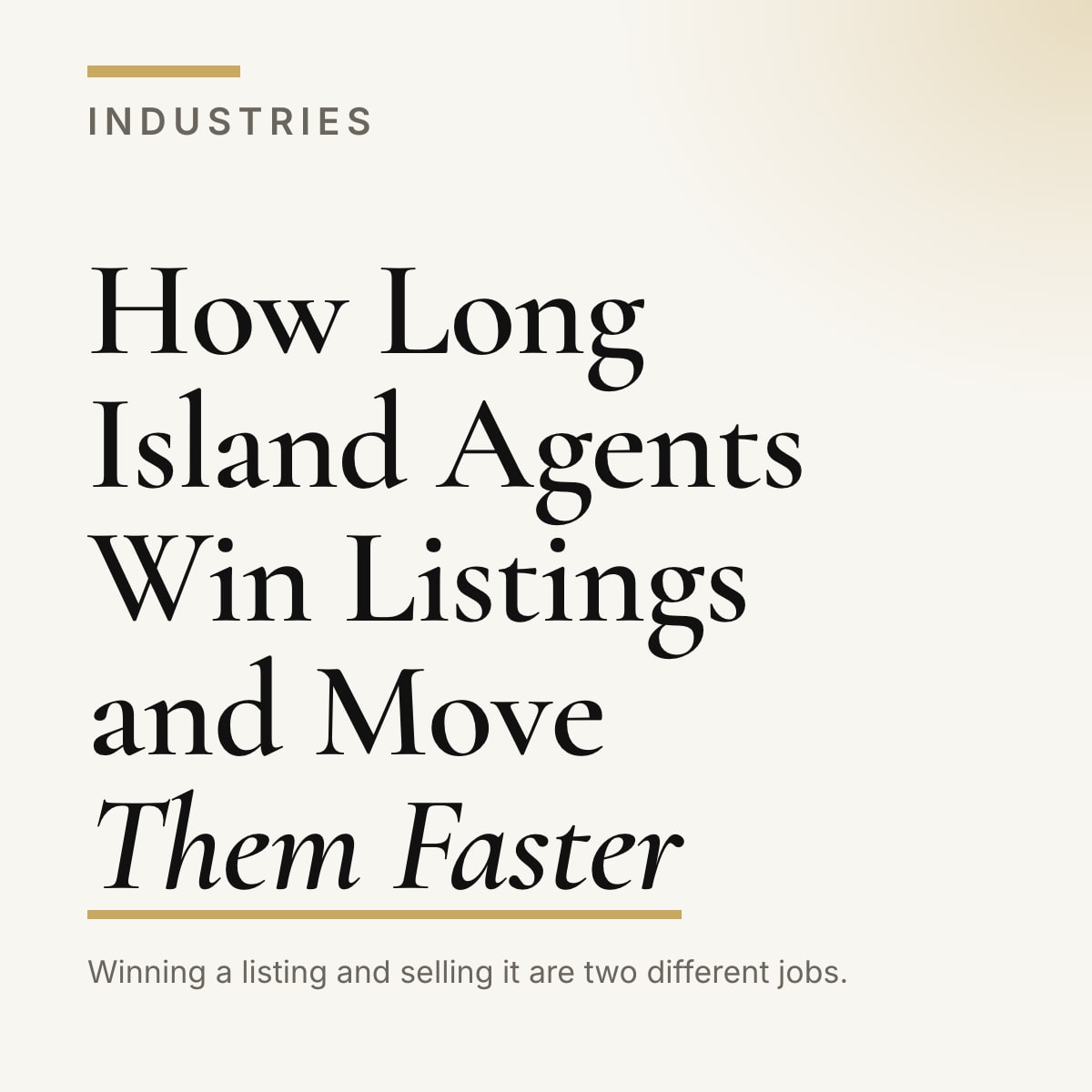 Journal cover reading How Long Island Agents Win Listings and Move Them Faster