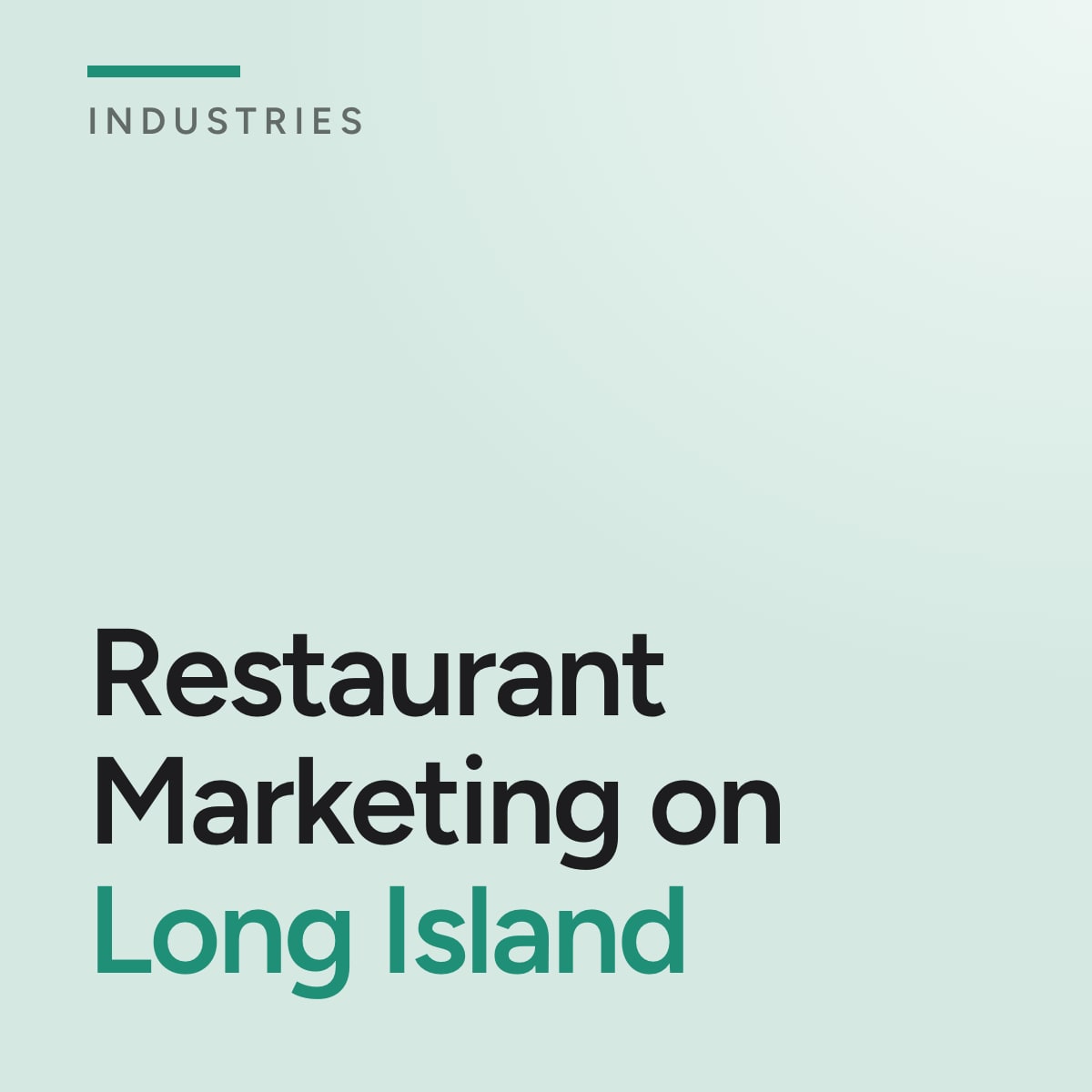 Journal cover reading Restaurant Marketing on Long Island