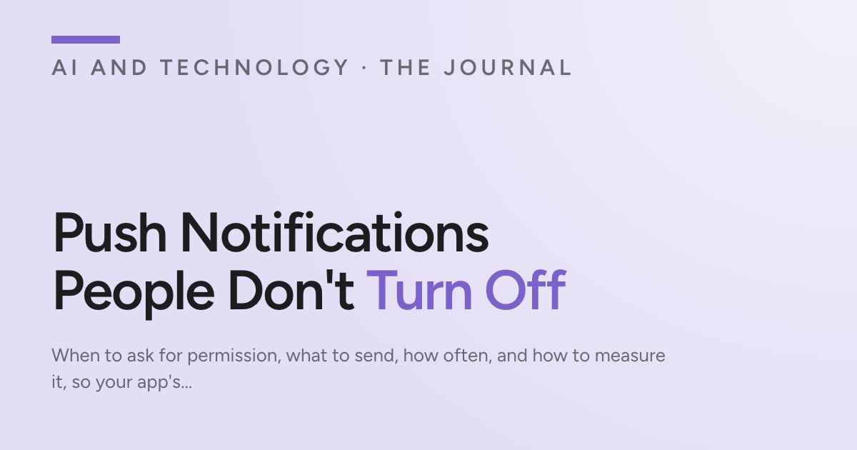 Push Notifications People Don't Turn Off | Wave Agency