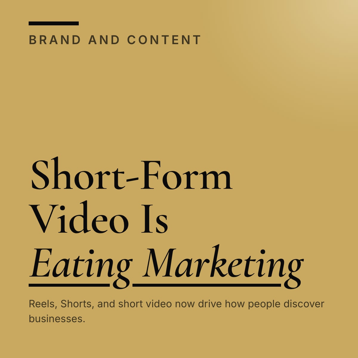 Journal cover reading Short-Form Video Is Eating Marketing