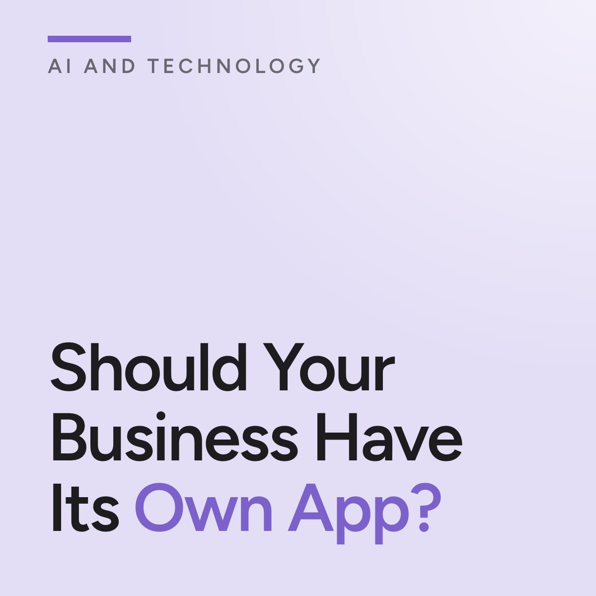 Journal cover reading Should Your Business Have Its Own App?