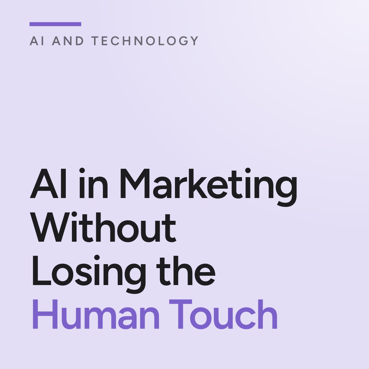 Journal cover reading AI in Marketing Without Losing the Human Touch
