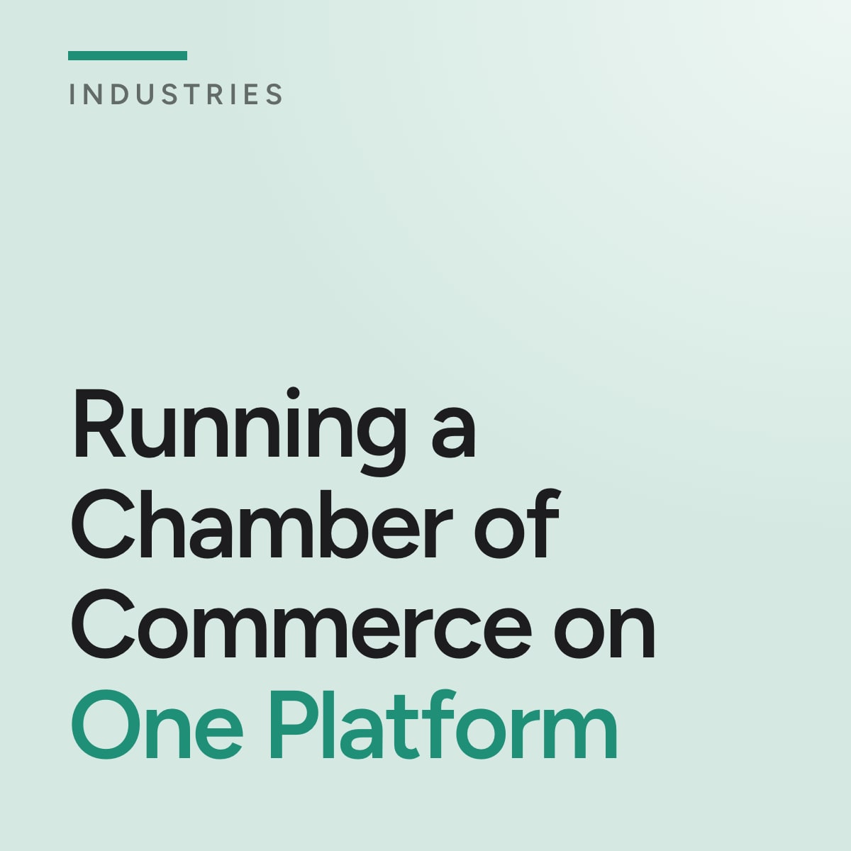 Journal cover reading Running a Chamber of Commerce on One Platform