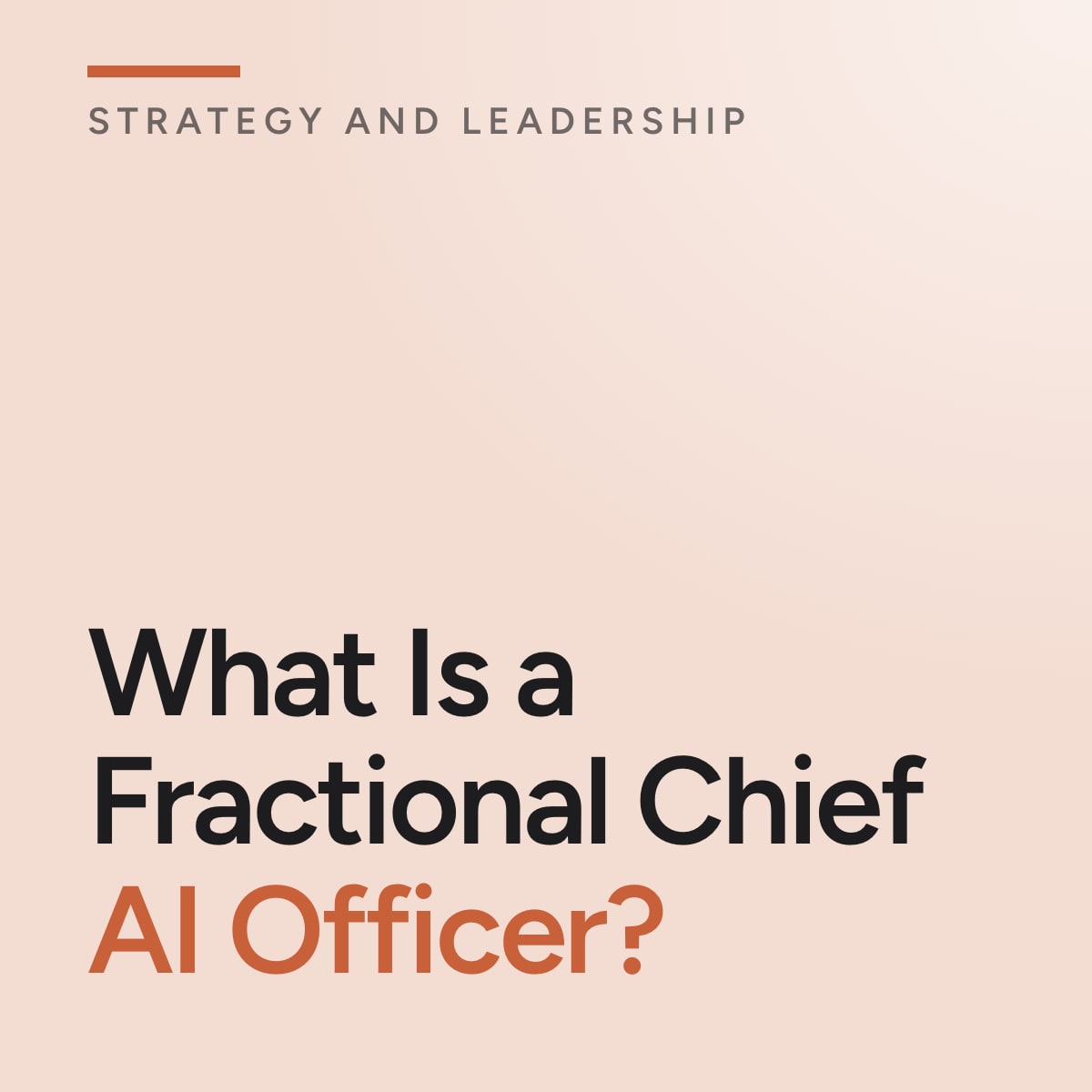 Journal cover reading What Is a Fractional Chief AI Officer?
